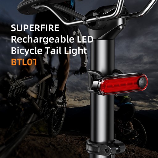 LED zadné svetlo na bicykel STRONG LIGHT, vodeodolné, odolné - dobíjacie