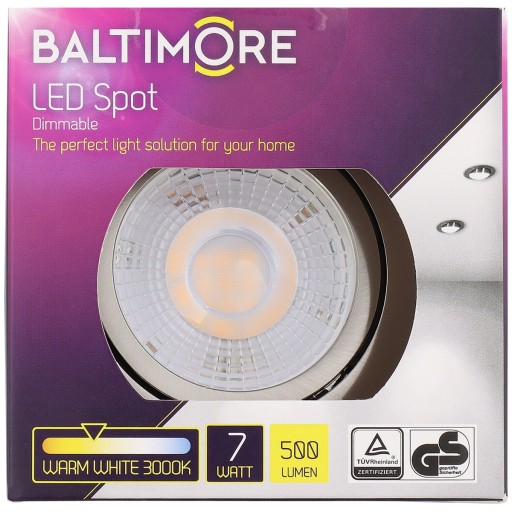 BALTIMORE WHITE LED SVIETIDLO, zápustné 500 l
