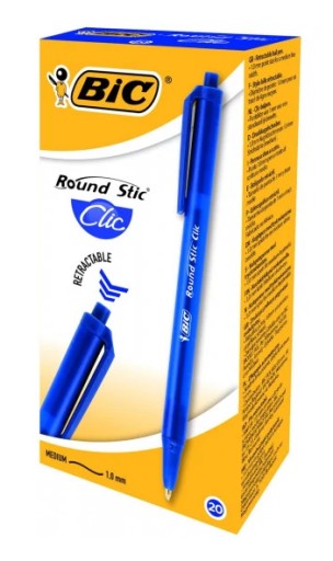 Automatické pero BIC Round Stic Clic modrá