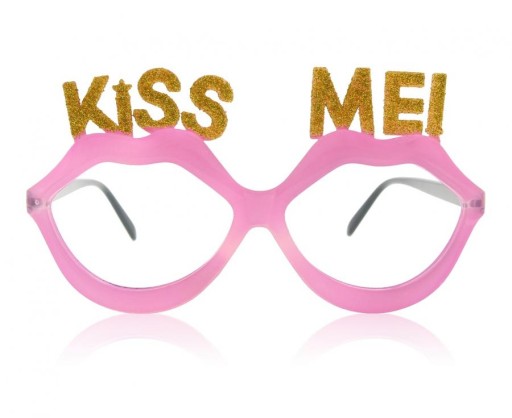 Okuliare Funny Kiss Me na fotenie, fotobúdky, darček, vychytávky na Valentína