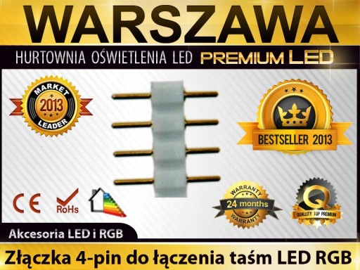 Konektor pre RGB LED pásik 4-pin samec, hrebeň, 1 ks