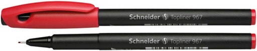SCHNEIDER TOPLINER 967 0,4 MM VLAJEČKA ČERVENÁ