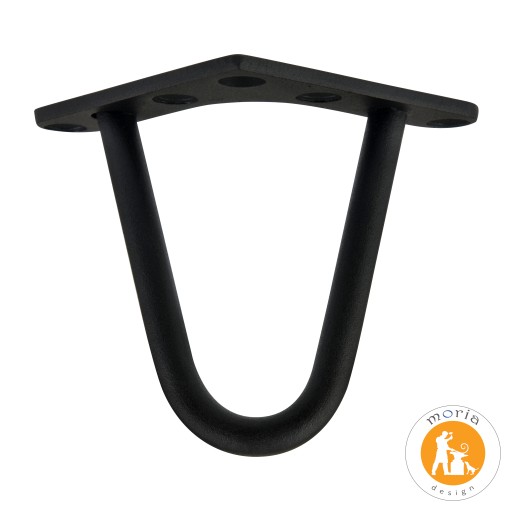 MORIA DESIGN Kovové nohy konferenčného stolíka Nohy vlásenky 10 cm fi 10 mm čierne