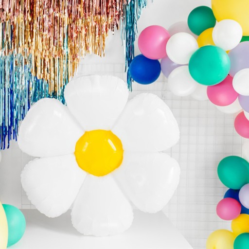 Fólia BALÓN DAISY veľká KVETOVÁ dekorácia JAR LETNÁ PÁRTY BOHO