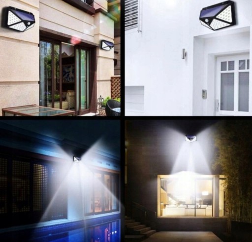 SLNEČNÁ LAMPA S SNÍMAČOM POHYBU A SÚMRAK 100LED