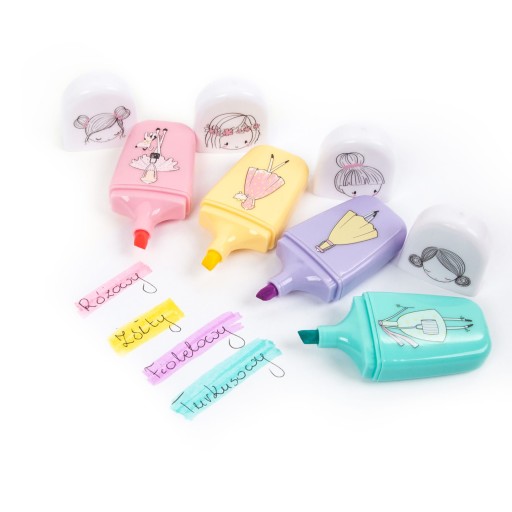 Mini pastelové zvýrazňovače New Look Princesses 4 farby Kidea