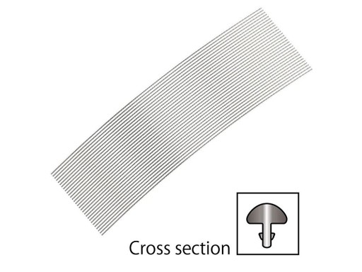 HOSCO pražce 2,9 mm J1 (18% nikel-striebro, 50 cm)