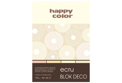 DECO BLOCK TECHNICAL FAREBNÝ PAPIER krémový ECRU A4