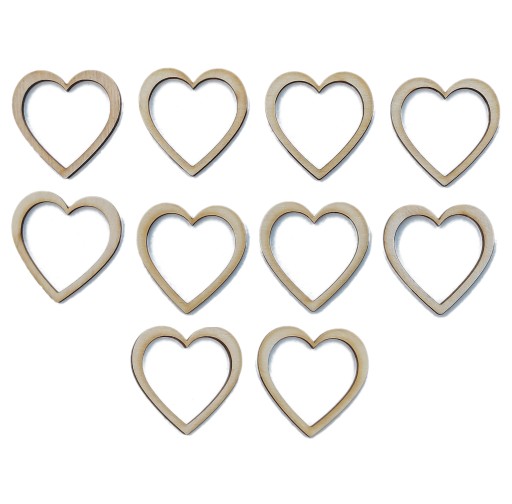 5 cm / 10 ks Heart Hoop základňa pre Macrame Catcher