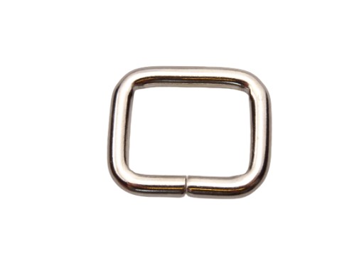 Kožený rámový obdĺžnik 25 / 20 / 5 mm strieborný, 1 kus