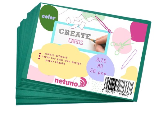Farebný zelený kartónový dekoračný papier A6 50 listov.