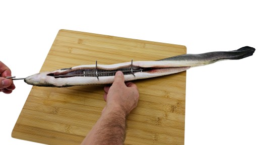 H-329 úhorový háčik na údenie dĺžka 32cm údiaci 4 čepeľ Poľský háčik