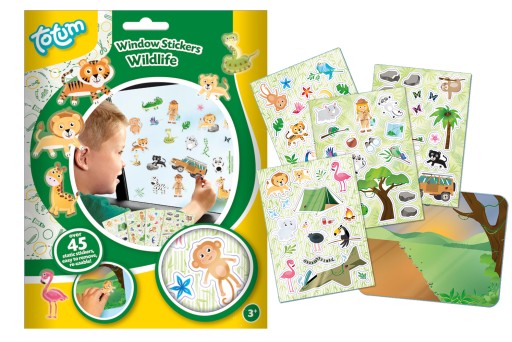 Totum opakovane použiteľné nálepky na okná na autosklá Wildlife