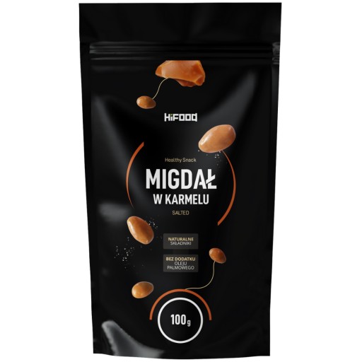 MANDLE v ČOKOLÁDE SALT KARAMEL HiFOOD 100g
