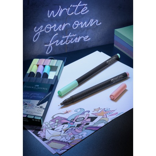 Grip 2010 Faber Castell jemné linky, pastelové, 5 farieb