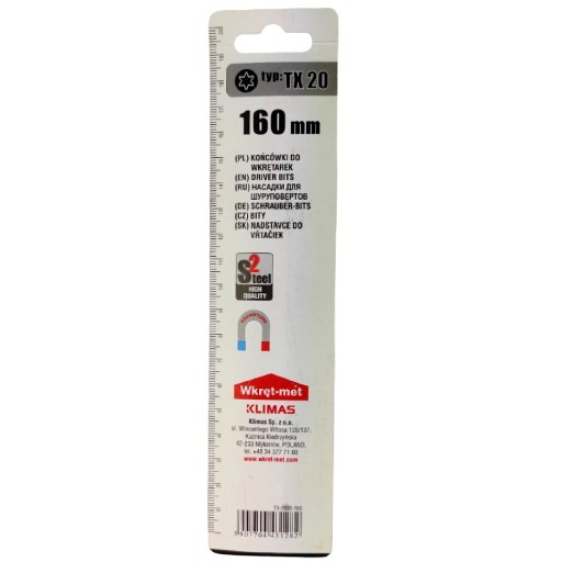 BIT TORX-20 predlžovací skrutkovací bit, 160mm