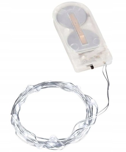 DRÔTOVÉ LAMPY 30 LED BATÉRIÍ STUDENÉ BIELE SVETLO