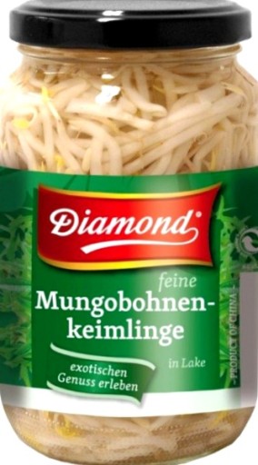 Čínske klíčky fazule mungo v tégliku 330g diamant