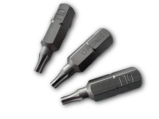 Torx T10 rázový bit TX10 x 25mm 1/4 bit BERNER 3ks