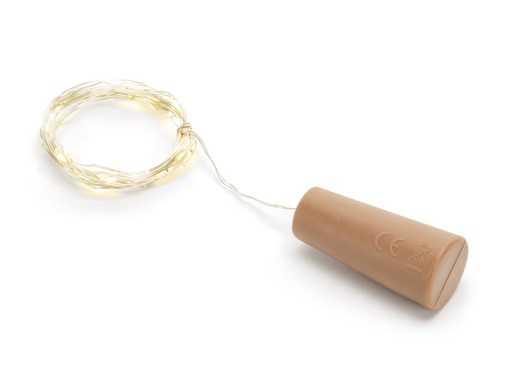 LED lampy so zátkou na fľašu, hrejivé ozdobné dekorácie