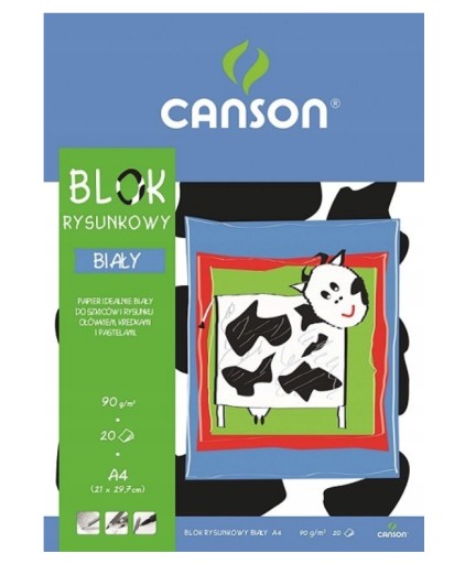 Biela podložka na kreslenie Canson A4 90g/m2 20 listov