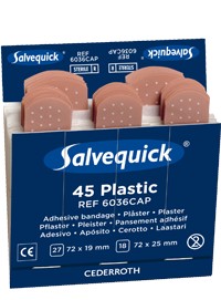 Plastové omietky Cederroth Salvequick 45 ks. 6036
