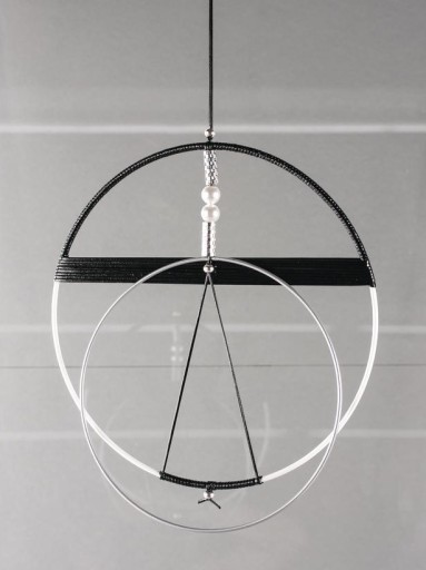 Kovová obruč 40 cm, biela