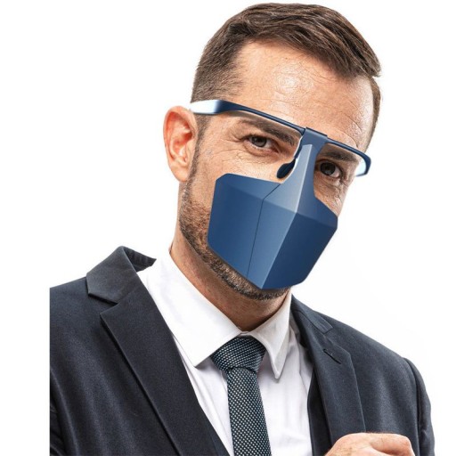 Ochranný štít na tvár - modrý