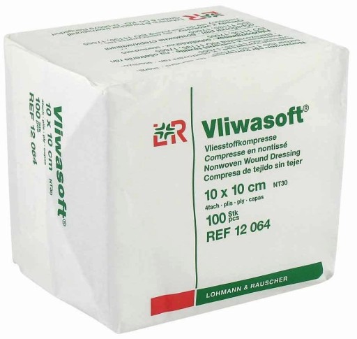 L&R - Vliwasoft 10 x 10 cm, 100 ks. nesterilné 4w