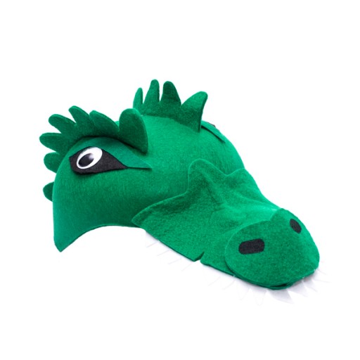 ZELENÝ KARNEVAL KROKODÝLÍ PLSTENÝ KLOBÚK