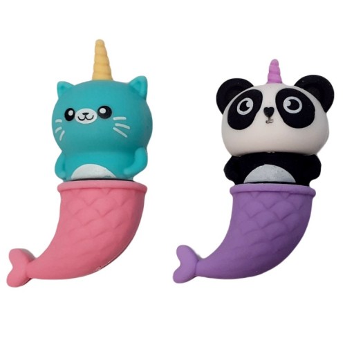 Voňavá guma KIDEA PANDA CAT MERMAID MIX 1 ks.