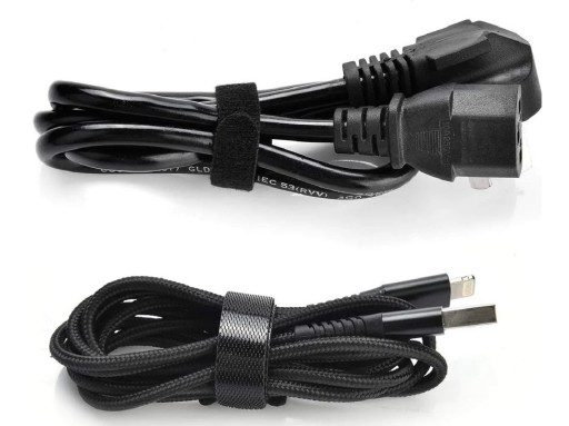 VELCRO PÁSKA ORGANIZÁTOR NA KABEL SVIEČKA KRVAZA 15cm ČIERNA 50 ks