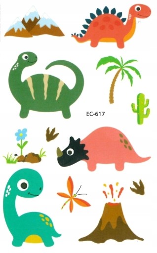 Umývateľné tetovanie pre deti DINOSAURS EC617