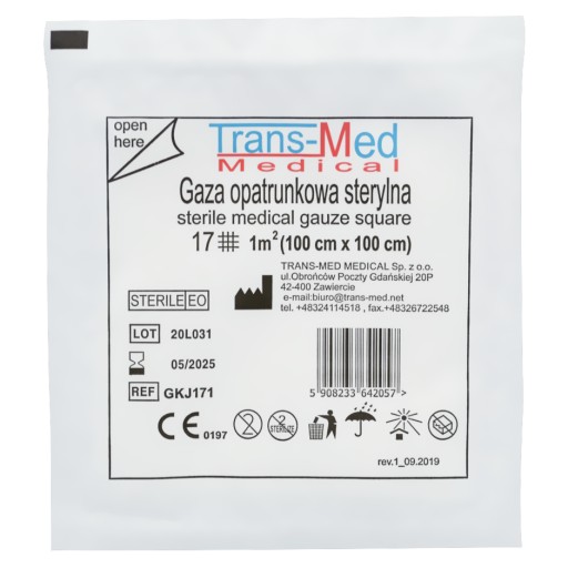 STERILNÉ MERAČE 17 závitov 1m2 COMPRESS x10
