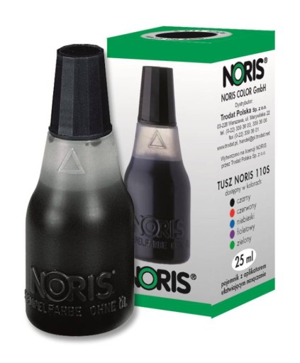 Bezolejový čierny atrament na pečiatky Nori 25 ml