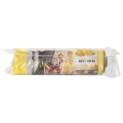 10x vrecia na odpadky vonný odpad LEMON sada vriec s páskou 40L