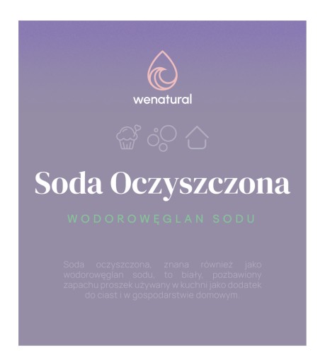 Sóda bikarbóna 1kg Wenatural - Sodium Bicarbona, široké využitie