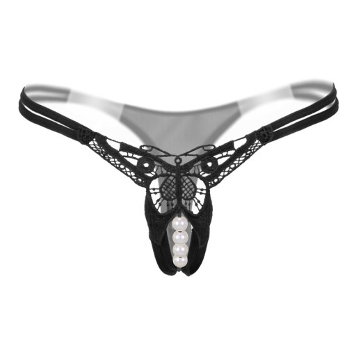TANGA S DIEROU V ROZKRKU S Ozdobnými PERLAČKAMI, MOTÝĽ, VEĽMI SEXY