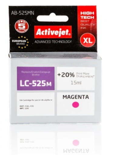 ActiveJet LC525M PINK DCP J100 J105 J200 MAGENTA