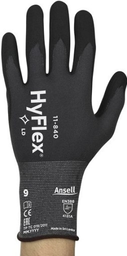 BEZŠVOVÉ PRACOVNÉ RUKAVICE ANSELL HYFLEX 11-840 M