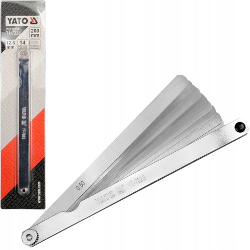 YATO BLADE FEELER GAUGE 14 PLATIEN 0,05-0,5mm
