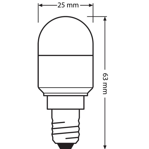 MINI E14 T26 LED žiarovka 2,3W = 20W 6500K OSRAM