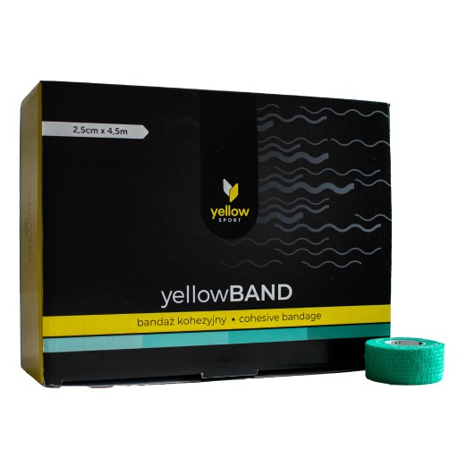Samolepiaca stabilizačná súdržná bandáž YellowBAND 2,5 cm, tyrkysová