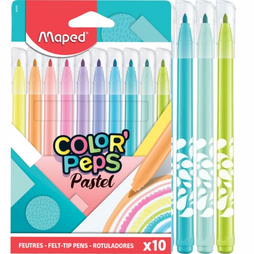 Pastelové fixky Maped Colorpeps, 10 kusov