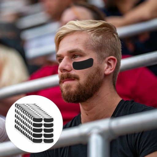 Sada samolepiacich nálepiek športového fanúšika pod oči