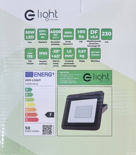 HALOGÉNOVÉ LED SVETLO ECO LIGHT STUDENÉ BIELE 50W 6500K 4000lm