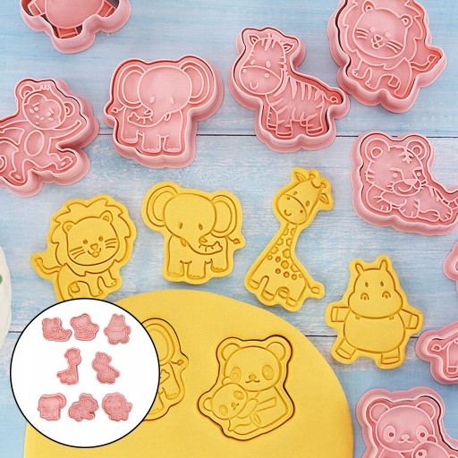 KRÁJAČE NA COOKIE ZEBRA OPICE ŽIRAFA REZANÉ ZVIERATÁ SAFARI 4