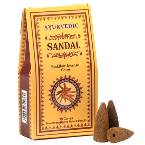 Ajurvédske santalové drevo vonný kužeľ - drevo