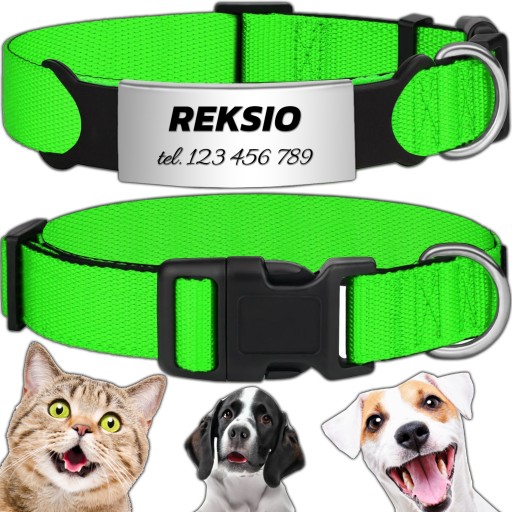 SILNÝ NASTAVITEĽNÝ OBLIEK PRE PSA INDEX MAČKA PES + GRAVÍR 30-45cm M