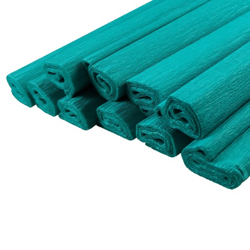 Krčený hodvábny papier, modrý, 10 ks.